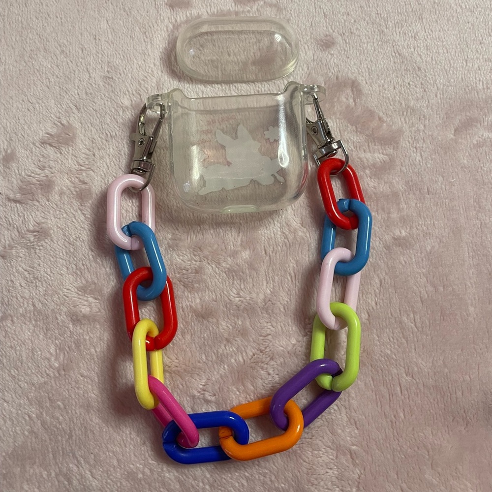 colorful bunny airpod case